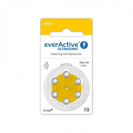 Everactive Ultrasonic 10 PR70 6BL klausos baterijos 6 vnt. Everactive Ultrasonic 10 PR70 6BL klausos baterijos 6 vnt.